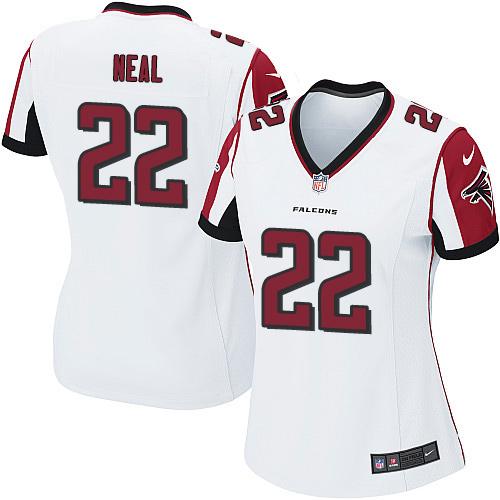 Nike Falcons #22 Keanu Neal White Women's Stitched NFL Elite Jersey